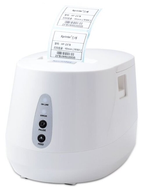 Термальный принтер этикеток Xprinter XP-237B white белый USB