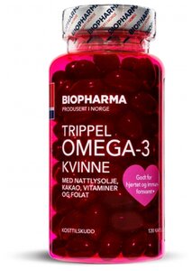 Фото Biopharma Trippel Omega-3 Kvinne капс. №120