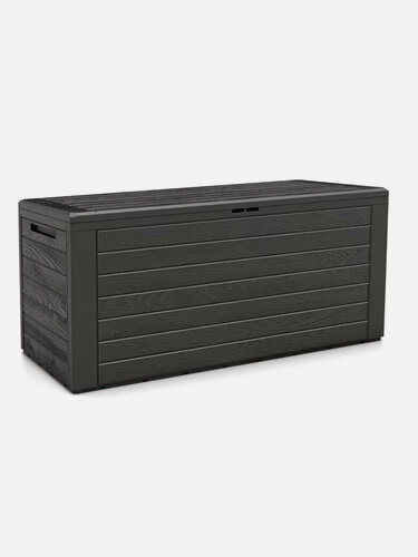 Изображение товара Ящик сундук садовый для хранения вещей Prosperplast Woodebox 280 л, темно-коричневый