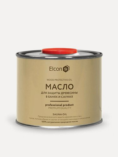 Изображение товара Масло для полков Elcon Sauna 0.5 л, бесцветное защитное средство для бани и сауны, водоотталкивающая пропитка для дерева