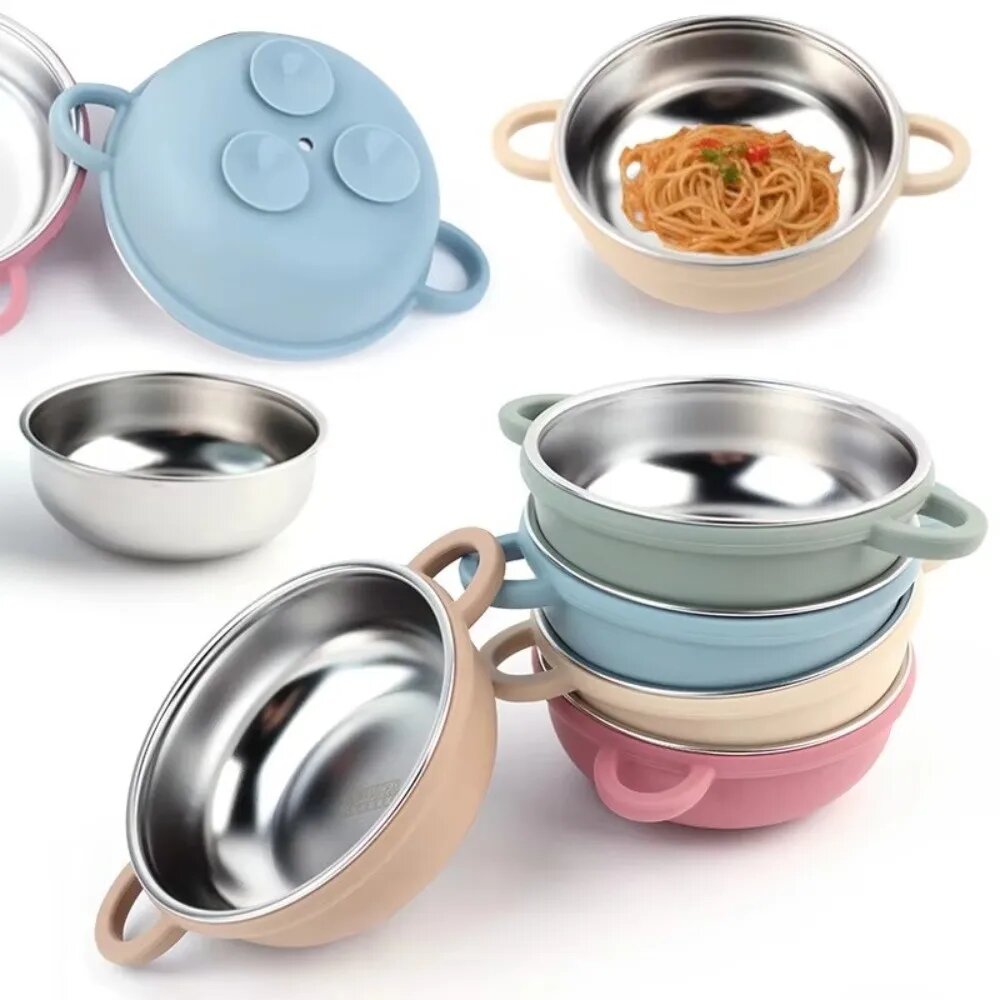 Детская миска из нержавейки Baby Suction Bowl