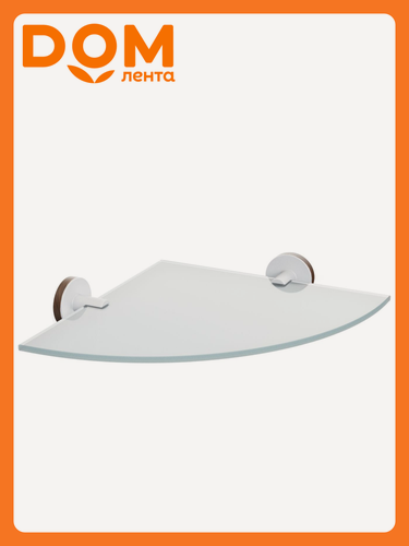 Изображение товара Полка угловая Fora "LORD", стекло, матовая, черная, крепление на саморезы