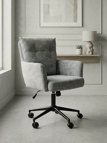 Изображение товара Кресло компьютерное HALMAR FLORES светло-серый/черный