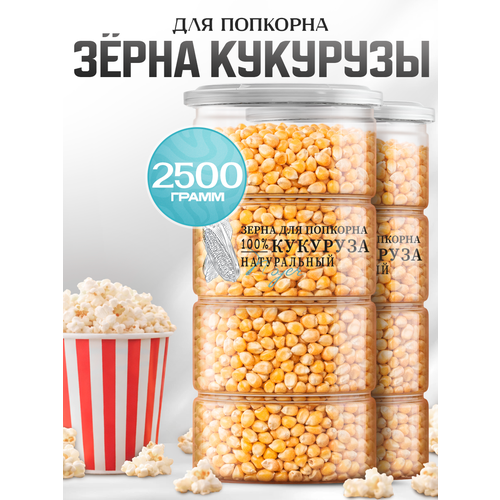 фото Кукуруза для попкорна noyer натуральная без соли, 2500 гр.