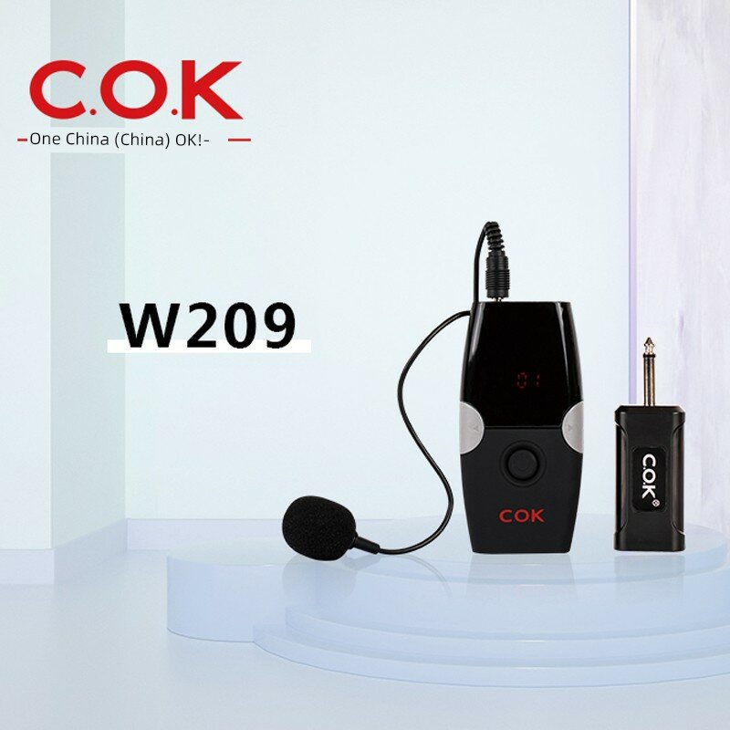 Беспроводной микрофон COK W-209 с одинарной лапелью — для музыки, танцев и домашних выступлений