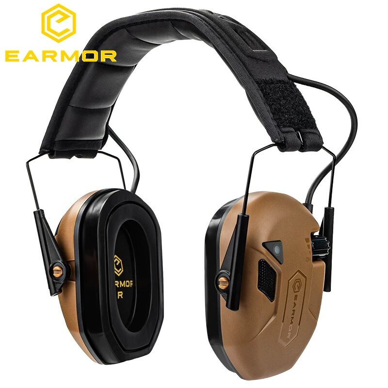 EARMOR M300T тактические шумоподавляющие Bluetooth наушники - волчий коричневый, специфические для стрельбы