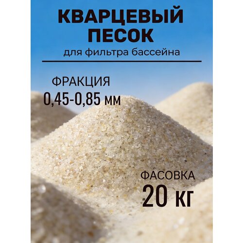 фото Кварцевый песок для фильтрации воды 0,45-0,85мм №20 мешок 20кг самарский союз успеха
