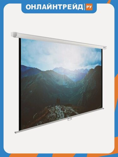 Изображение товара Экран Cactus 240x240см WallExpert CS-PSWE-240x240-WT 1:1 настенно-потолочный рулонный