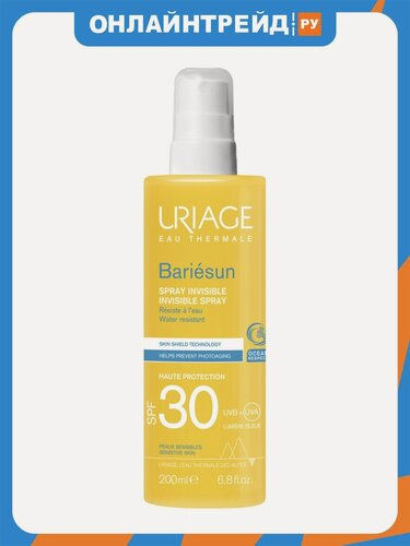 Изображение товара Солнцезащитный спрей Uriage Bariesun Невидимый SPF 30+, 200 мл