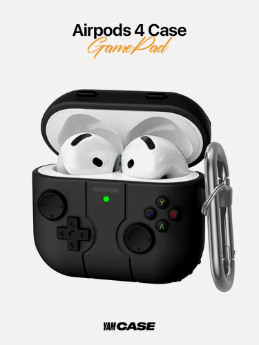 Изображение товара Чехол Yamcase для наушников AirPods 4, силиконовый, с карабином