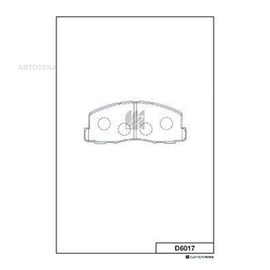Колодки тормозные передние KASHIYAMA D6017 MI Mirage, Lancer, Chariot, Galant -91;