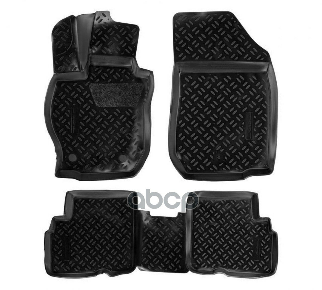 Снят с производства Ковры в салон (3D с подпят.) для Nissan Almera (G11) (13-) компл. 4 шт, (крепеж), выс. борт, полимер, ч.
