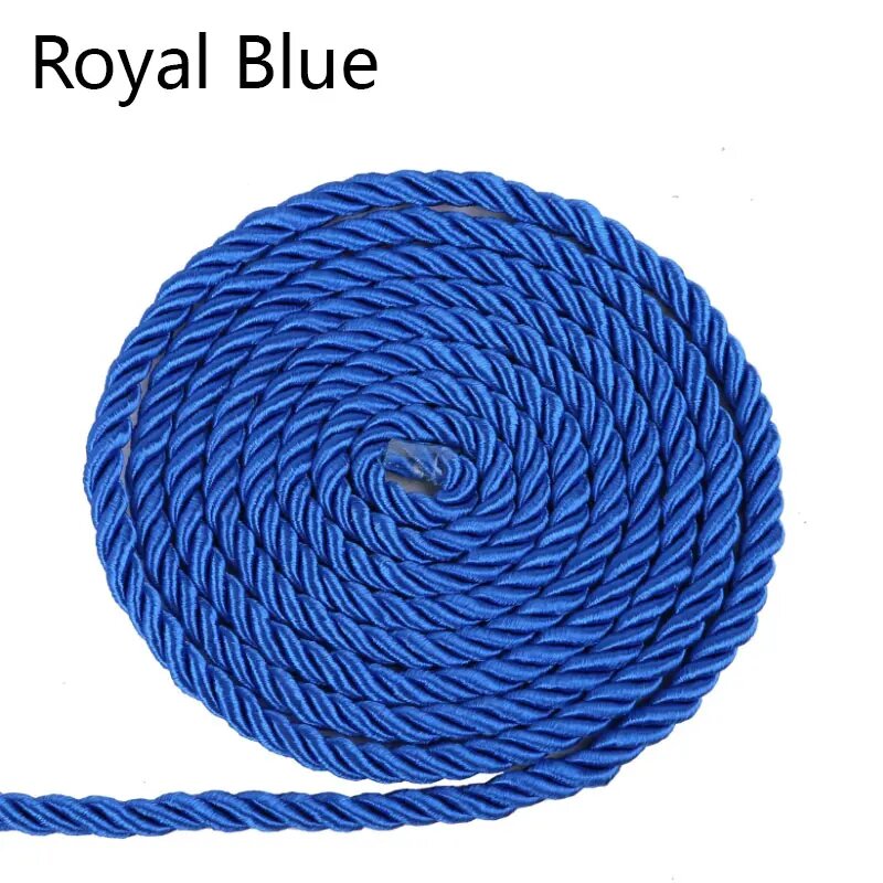 Плетеная полипропиленовая веревка 5 мм, 5 ярдов, для рукоделия Синий, Royal Blue