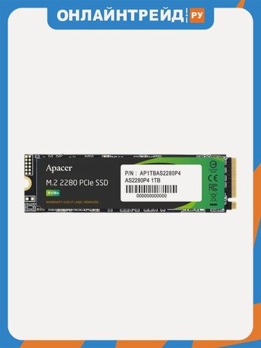 Изображение товара SSD диск Apacer AS2280P4 M.2 2280 1024Гб PCIe 3.0 x4 (AP1TBAS2280P4-1)