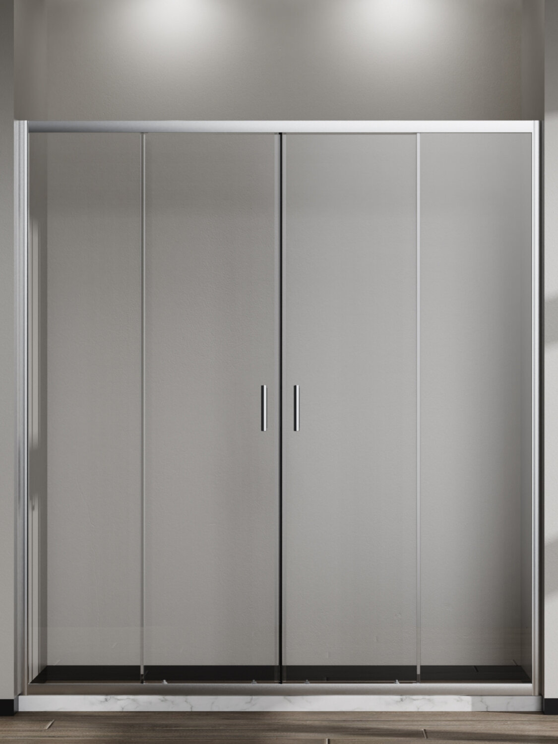 Душевая дверь в нишу Vincea Сити (City) VDS-5CT2170CL, 170 см, профиль хром, стекло прозрачное