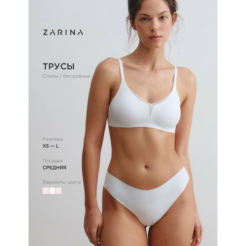 фото Трусы zarina, размер l (ru 48), белый