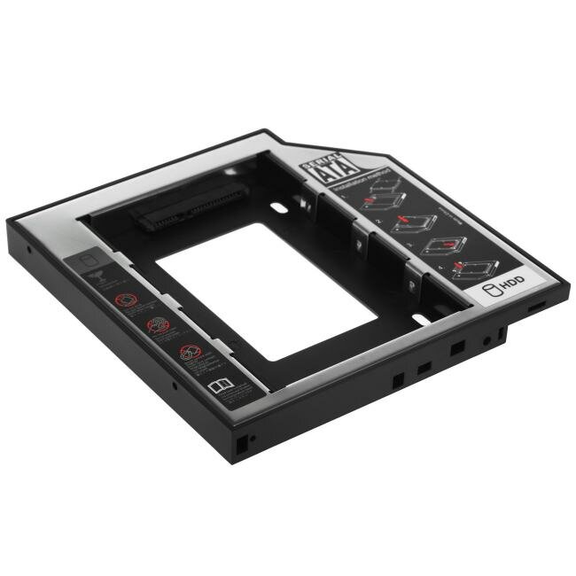 MF-95-02 Адаптер (Optibay) для HDD/SSD 2.5" в отсек DVD привода 12.7 мм Gembird MF-95-02, блистер