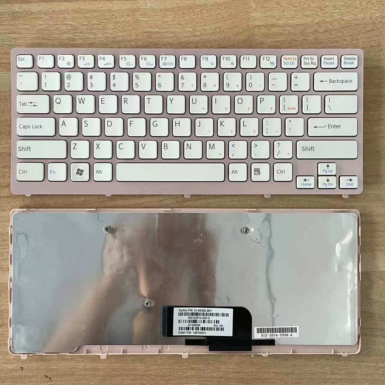 Новая клавиатура с розовой рамкой и белым текстом для ноутбука Sony PCG 61114T 61412T 61113T 61111T