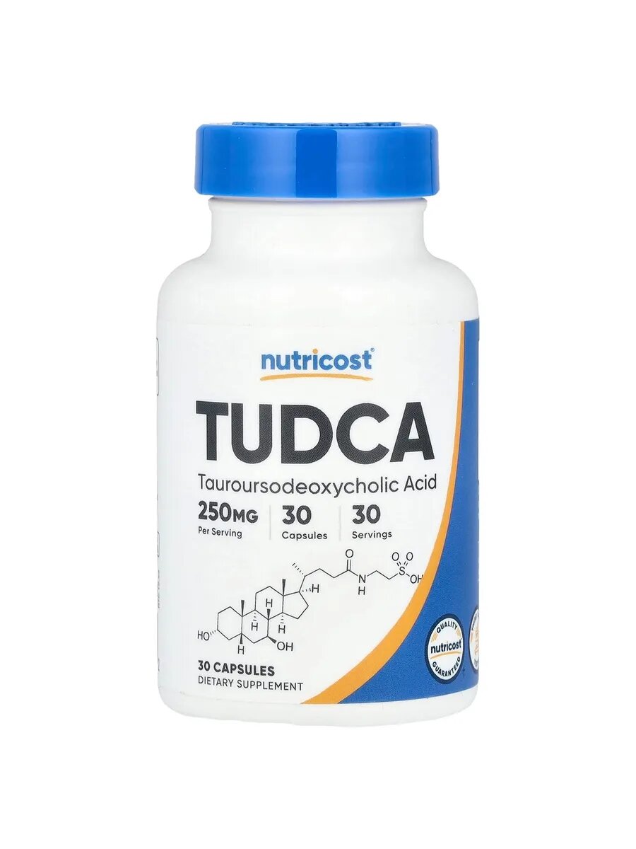 TUDCA для печени, 250 мг, 30 капсул