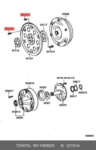Болт Org (TOYOTA 9011909025)
