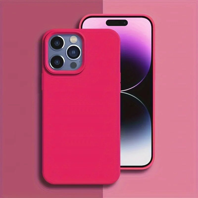 Оригинальный силиконовый чехол для iPhone 17, 16, 15, 14, 13, 12 Pro Max, 16 Plus, 17 Air, однотонный, с защитой от падений и ударов, чехол на айфон 17, 16, 15 про макс