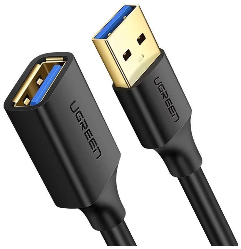 Кабель для компьютера uGreen USB 3.0 Extension Male Cable, 3 м, черный (30127)