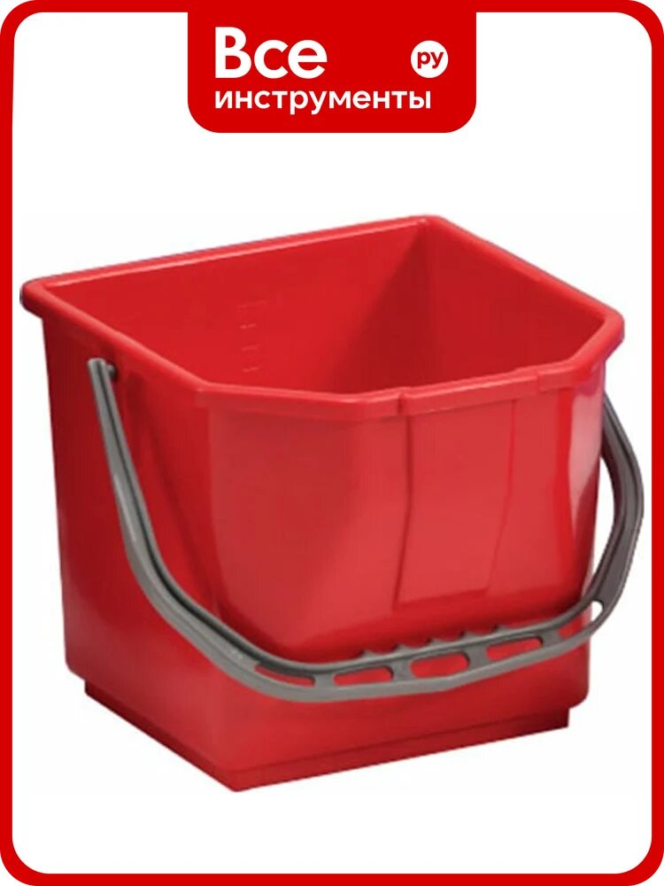 Пластиковое ведро с ручкой TTS красное, 15 л 000R3501