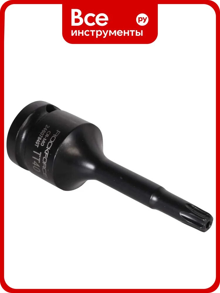 Головка-бита TORX ударная Forsage TH40 с отверстием, 1/2 F-24607840T(47600)