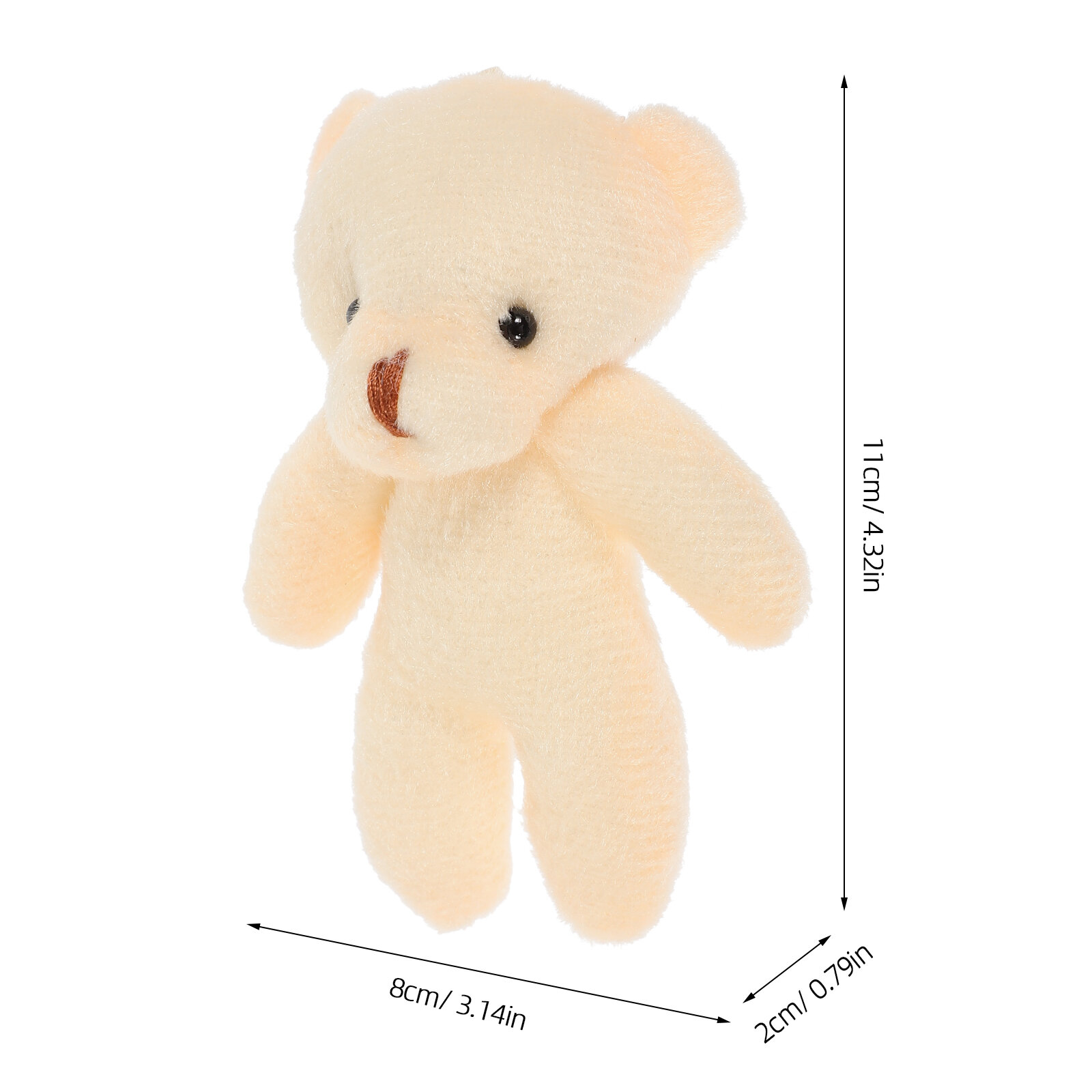 20 Штук Милые Мини Мишки Висячие Игрушки Пendants Размер 11.00X8.00X2.00CM