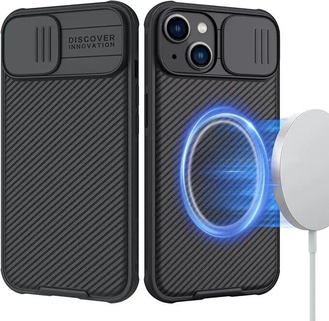 Чехол для Apple iPhone 13 Mini(айфон 13 мини) магнитный, совместимый с MagSafe (магсейф), черный