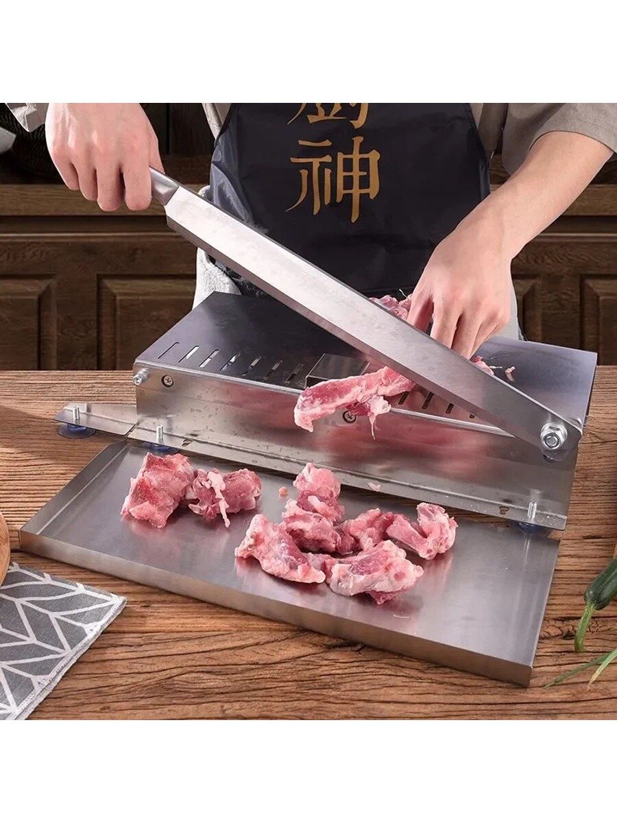 Ручной ломтерезка для замороженного мяса Гильотина для разрубания костей