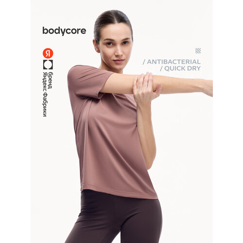 фото Футболка спортивная bodycore, размер s, светло-коричневый