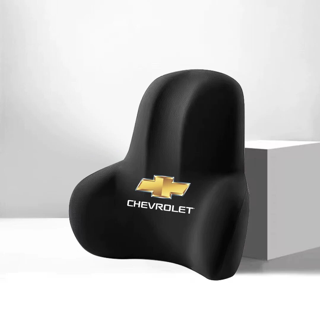 Совместимая с Chevrolet подушка для поясницы, черная, регулируемая спинка сиденья автомобиля, 1 шт