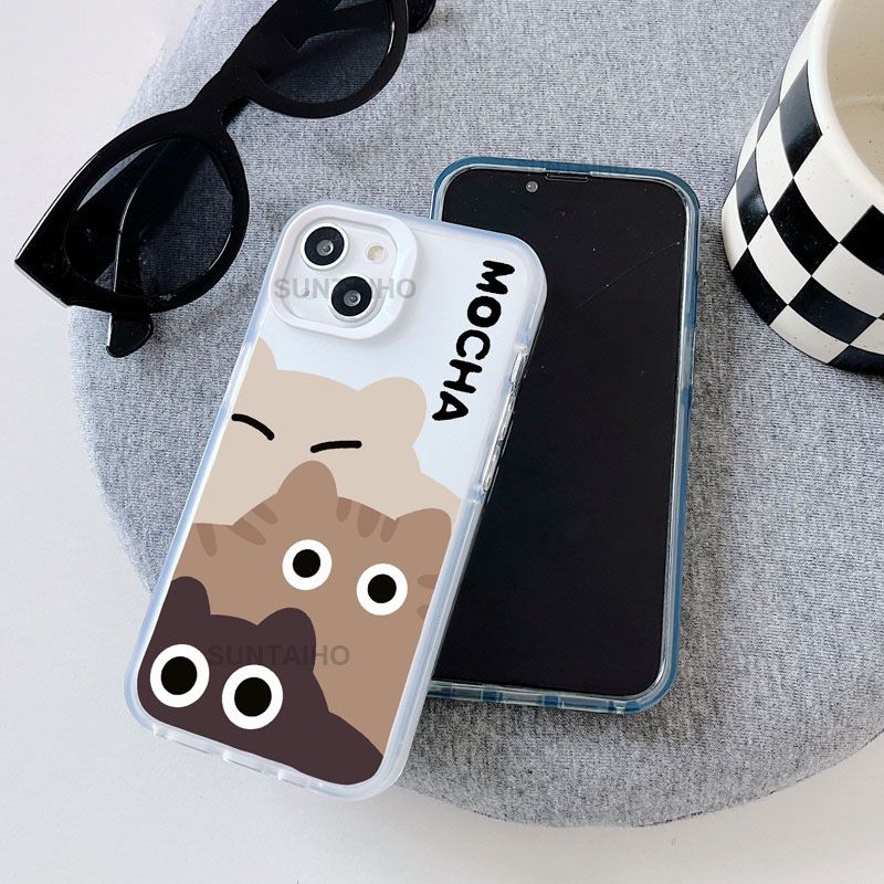 Чехол на Aйфон 12/12 Про / IPHONE 12/12 PRO белое с принтом Кошка Дженга Ле стиле силиконовый противоударный