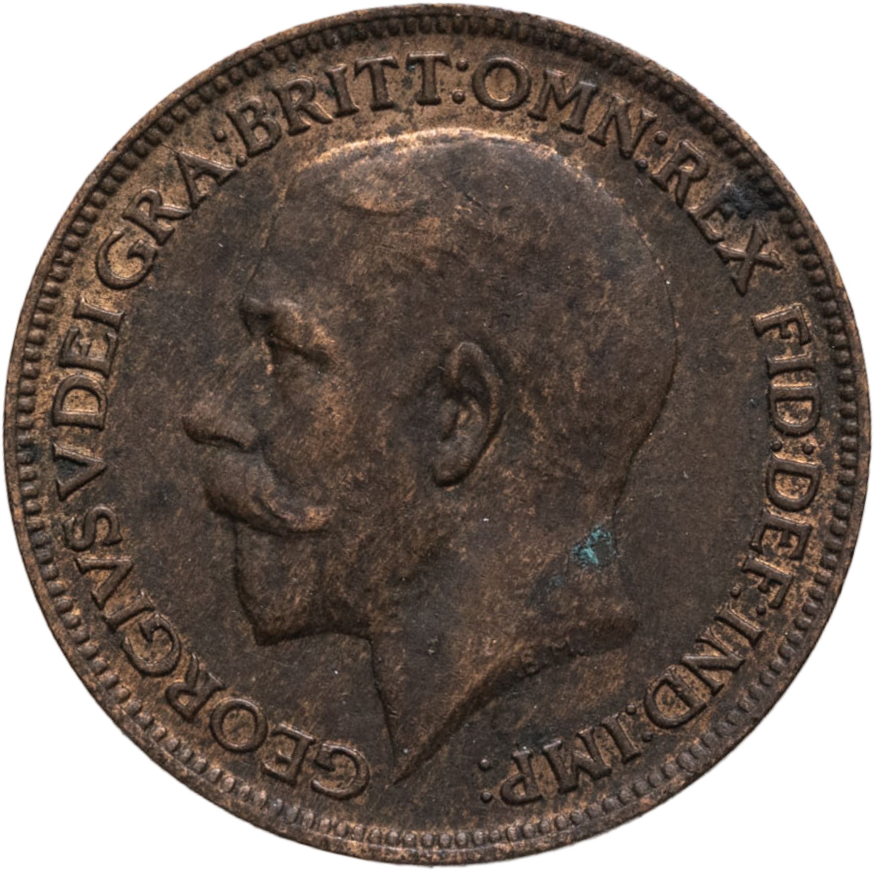 Великобритания 1 фартинг farthing 1919, Бронза, в сохранности XF-AU