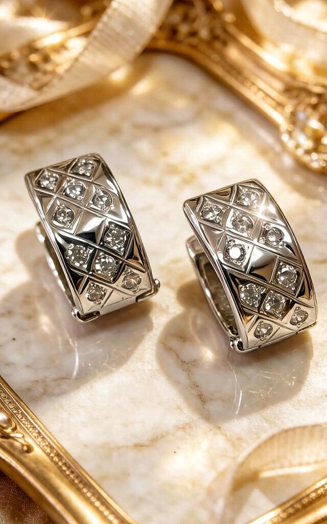 Серьги Эстерелла, серебро, 925 проба, родирование, фианит