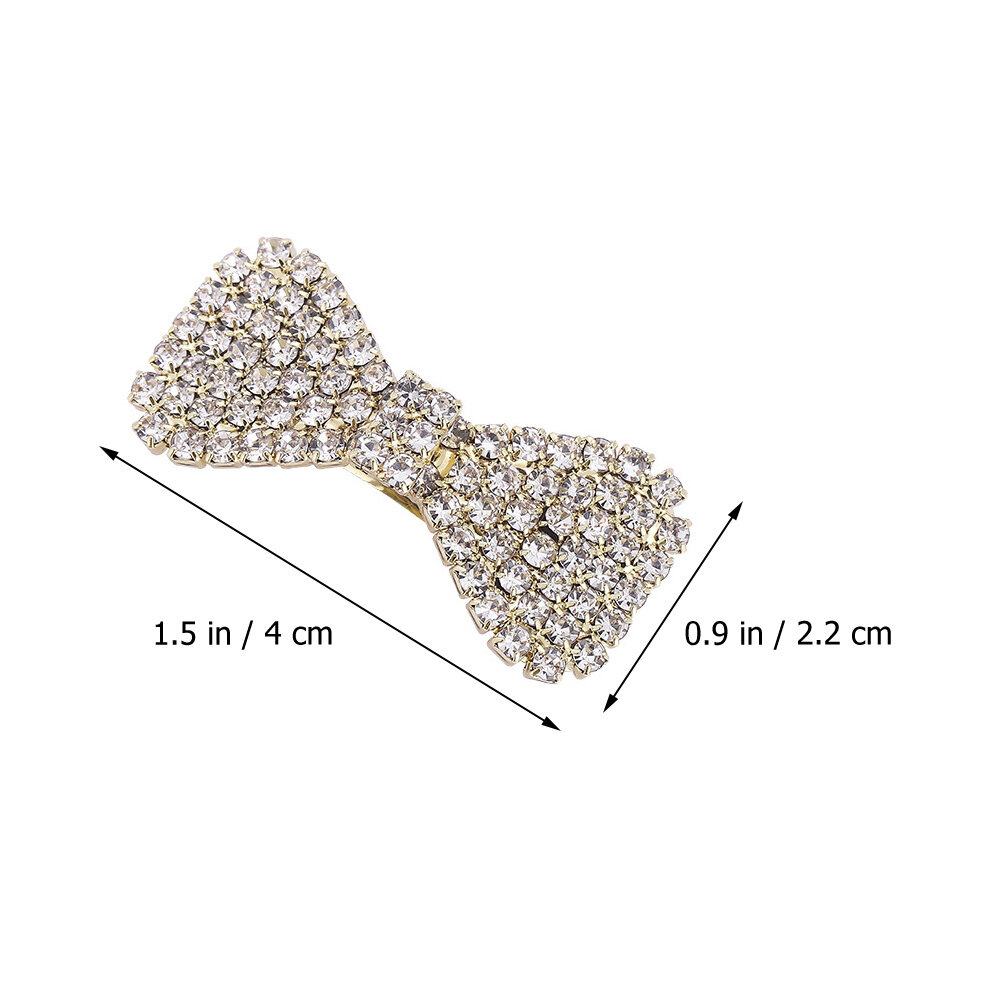 Клипсы Для Волос С Кристаллами 4 Штуки Золотой Цвет Размер 4x2.2Cm