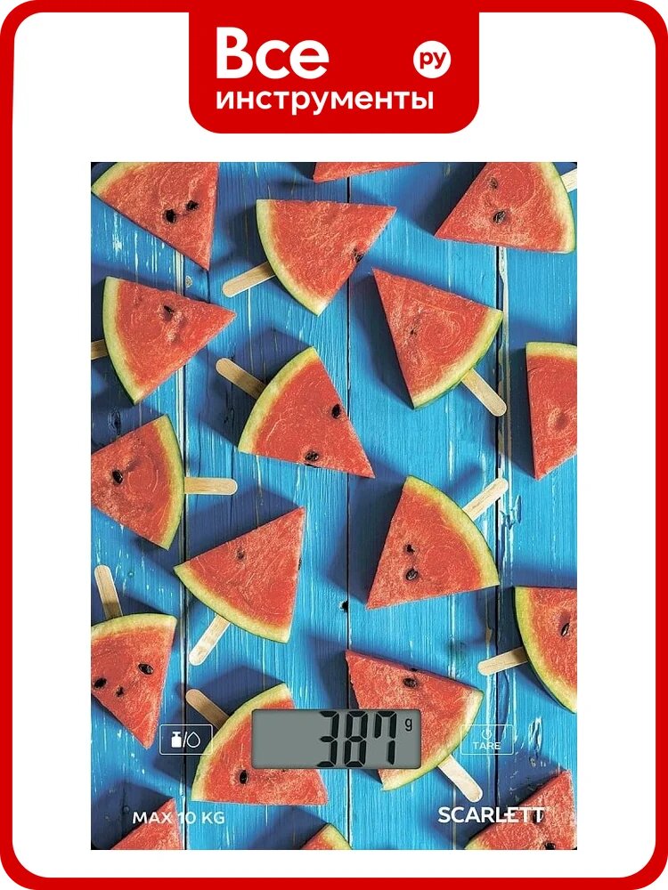 Кухонные весы Scarlett 10 кг, последовательное взвешивание SC-KS57P78