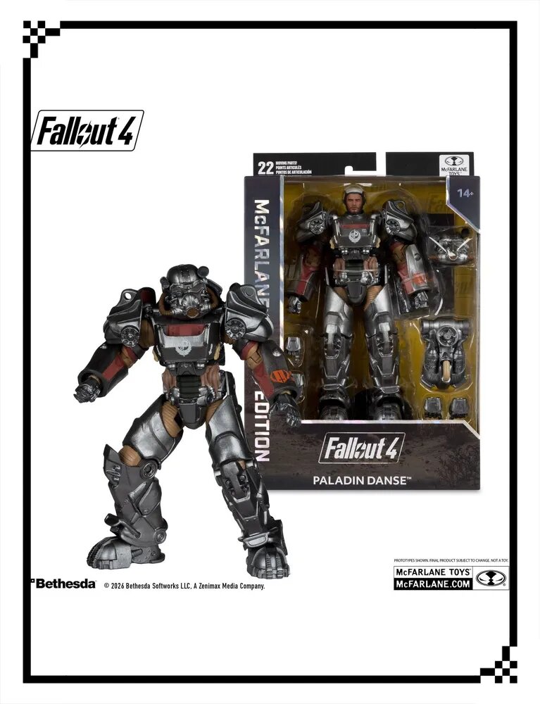 Фигурка McFARLANE TOYS Radiation T60 Paladin Dans (Radiation 4) 7-дюймовый можно сделать вручную
