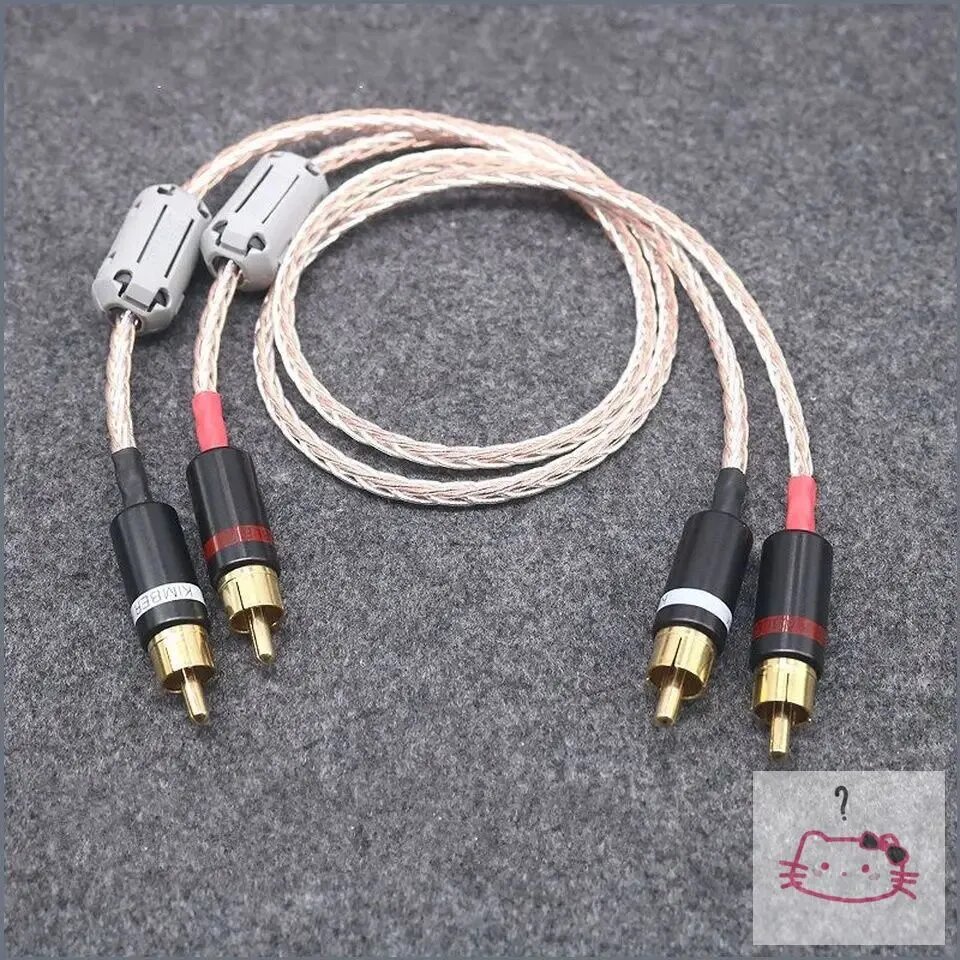 Аудиокабель RCA/RCA, 0.75 м, коричневый