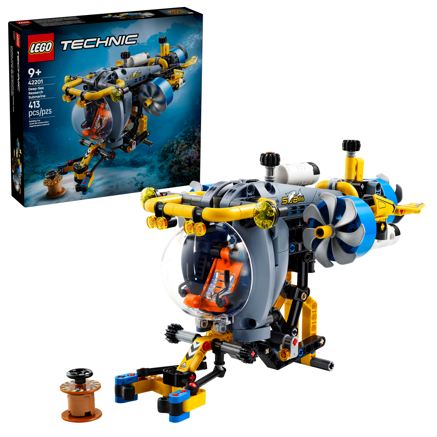 Лего. Конструктор Tecnic. Исследовательская подводная лодка, 413 деталей. Lego