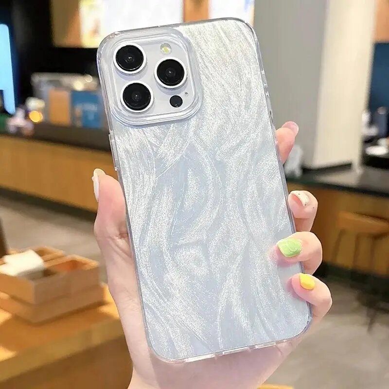 Чехол для OPPO Realme C55 C 55 Narzo N55 N 55 NarzoN55, мягкий серебристый чехол-накладка с лазерной обработкой для мобильног.
