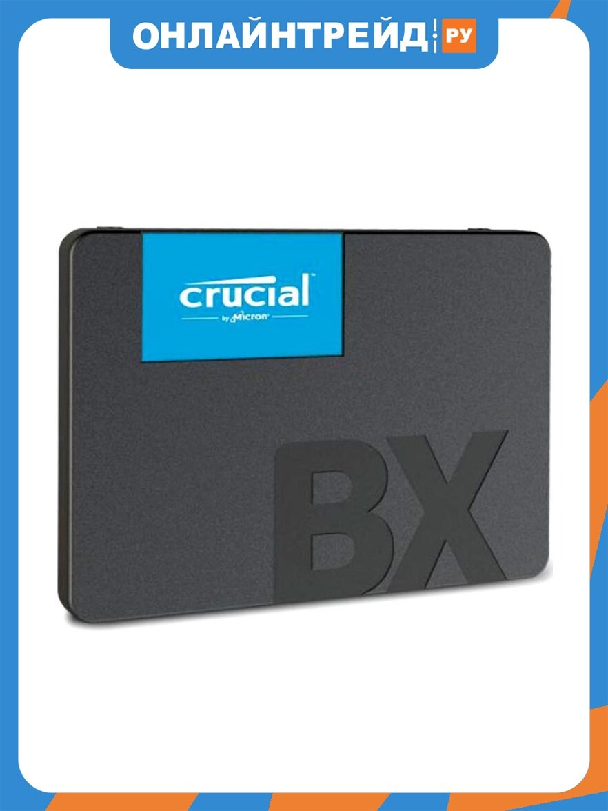SSD диск Crucial BX500, 1000Гб, 2.5", SATA (CT1000BX500SSD1)