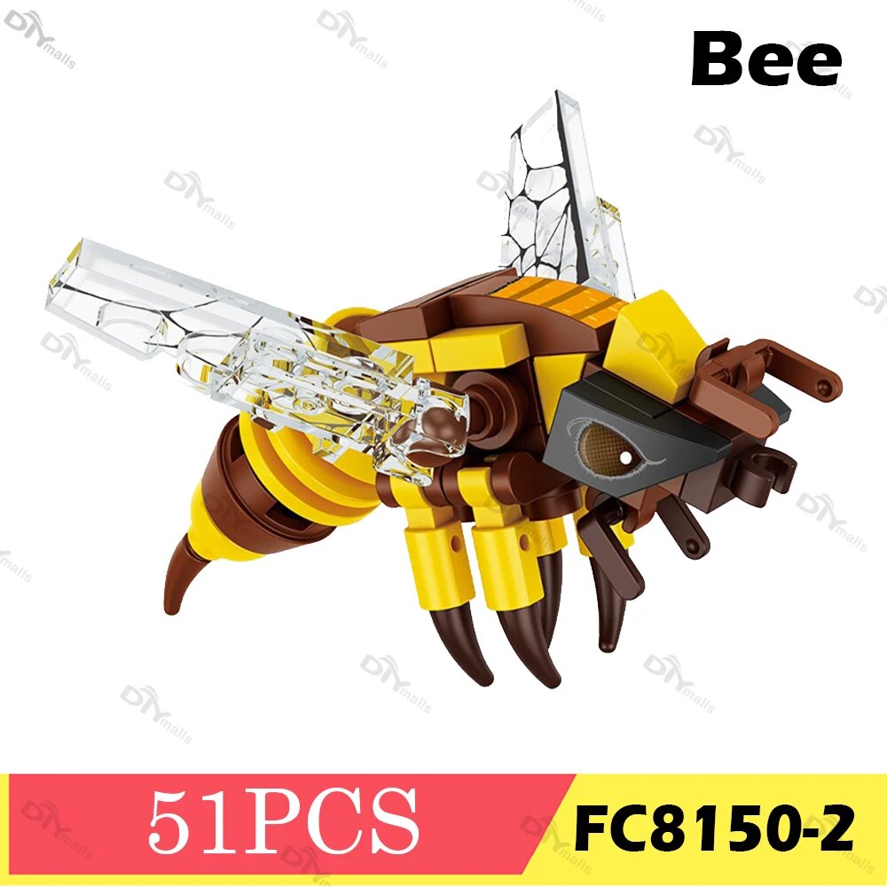 Bee конструктор из блоков 51 деталей, желтый
