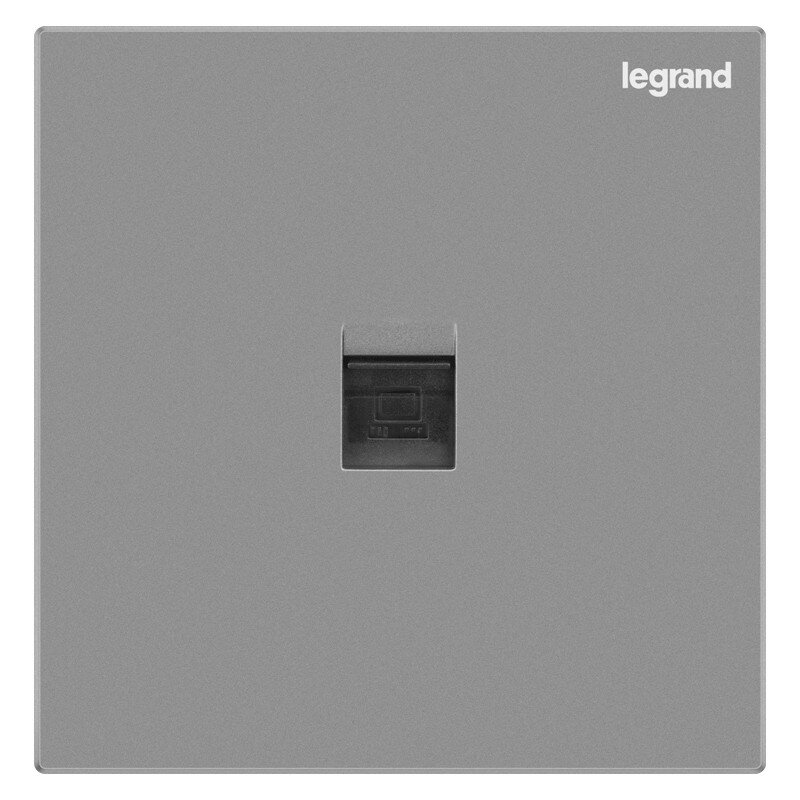 Панель розетки LEGRAND Yijing Series глубокая песочная серебристая сетка одинарная категория 6 компьютерная розетка