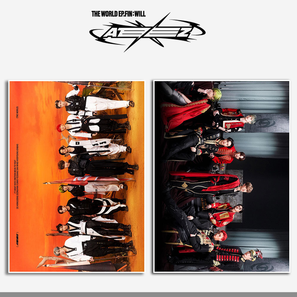 Официальный постер альбома ATEEZ THE WORLD EP.FIN : WILL — член группы ATEEZ, коллекционное искусство, мерч альбома
