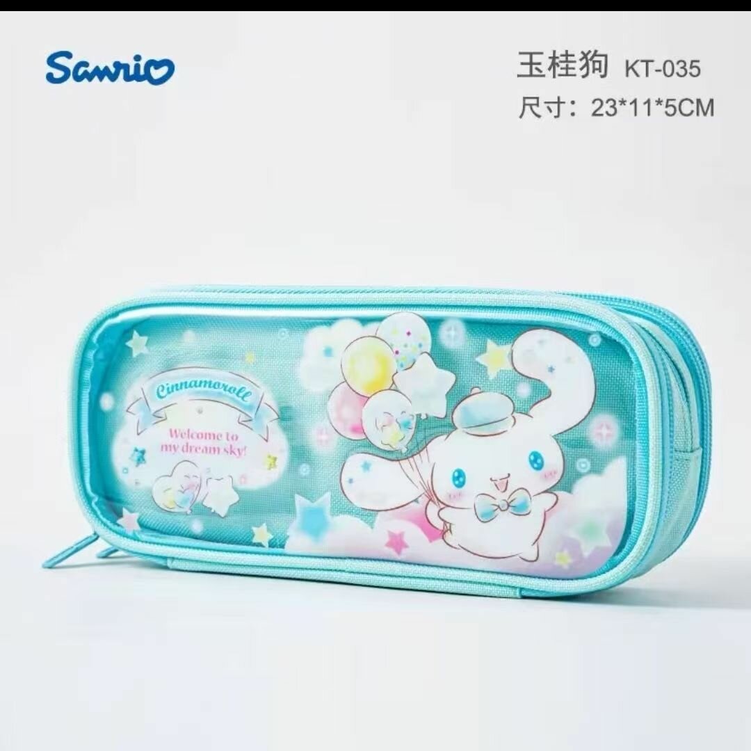 Пенал Sanrio Cinnamoroll 3-х секционный большой объем канцелярия для девочек и детей школьные принадлежности