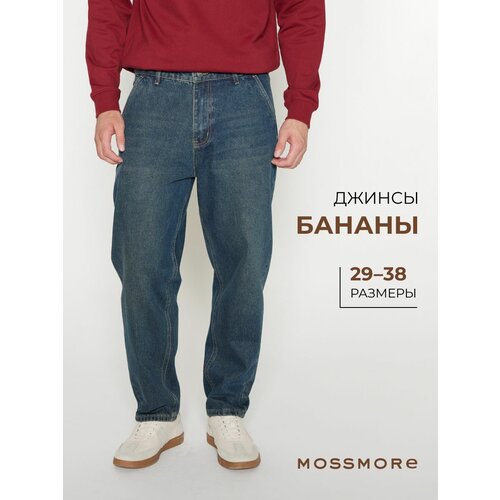 фото Джинсы широкие mossmore, размер 31, dark blue