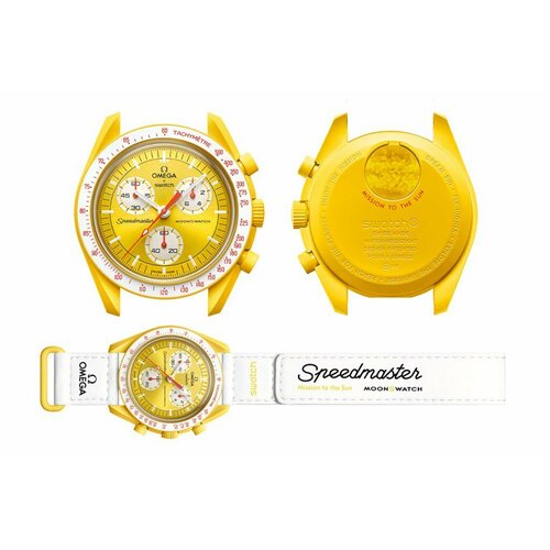 фото Наручные часы, желтый omega x swatch