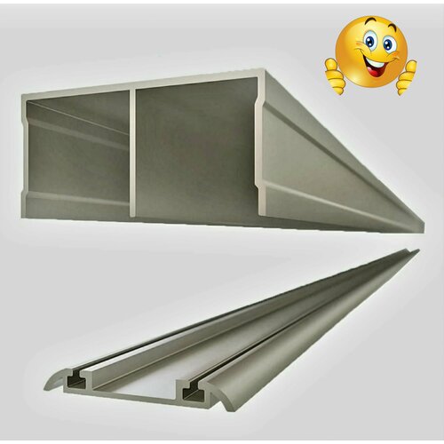 Рельсы для шкафа- купе, комплект верхний и нижний, 1000 мм, Шампань матовая. Алюминиевый. Усиленный. Высший класс.